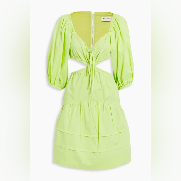 NICHOLAS Dresses & Skirts - NWT Nicholas Lime Cutout Berta Mini Dress 4